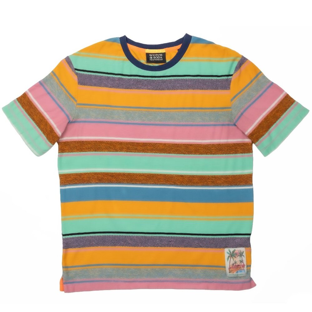 Scotch & Soda Amsterdam 80's look Multicolor Stripe Tee – Men’s Medium